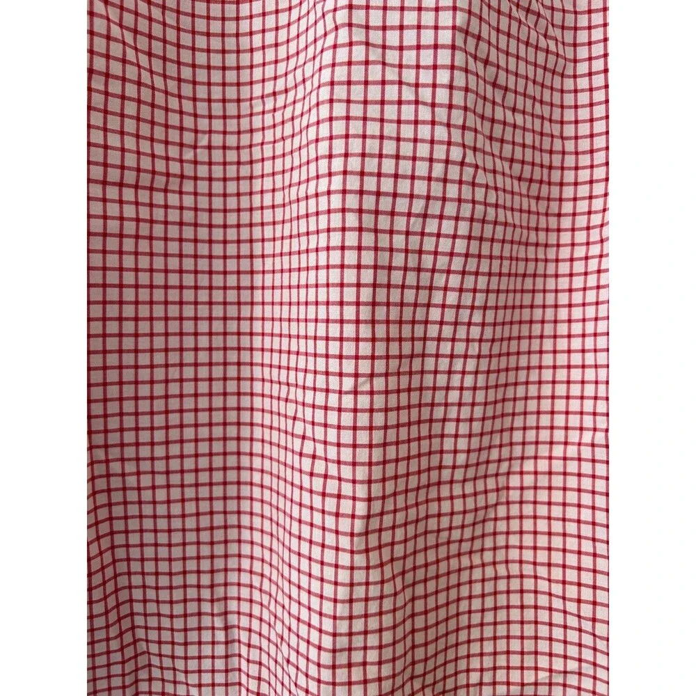 J CREW Light Weight Red Gingham Button Up Dress Shirt Cotton Small Stretch